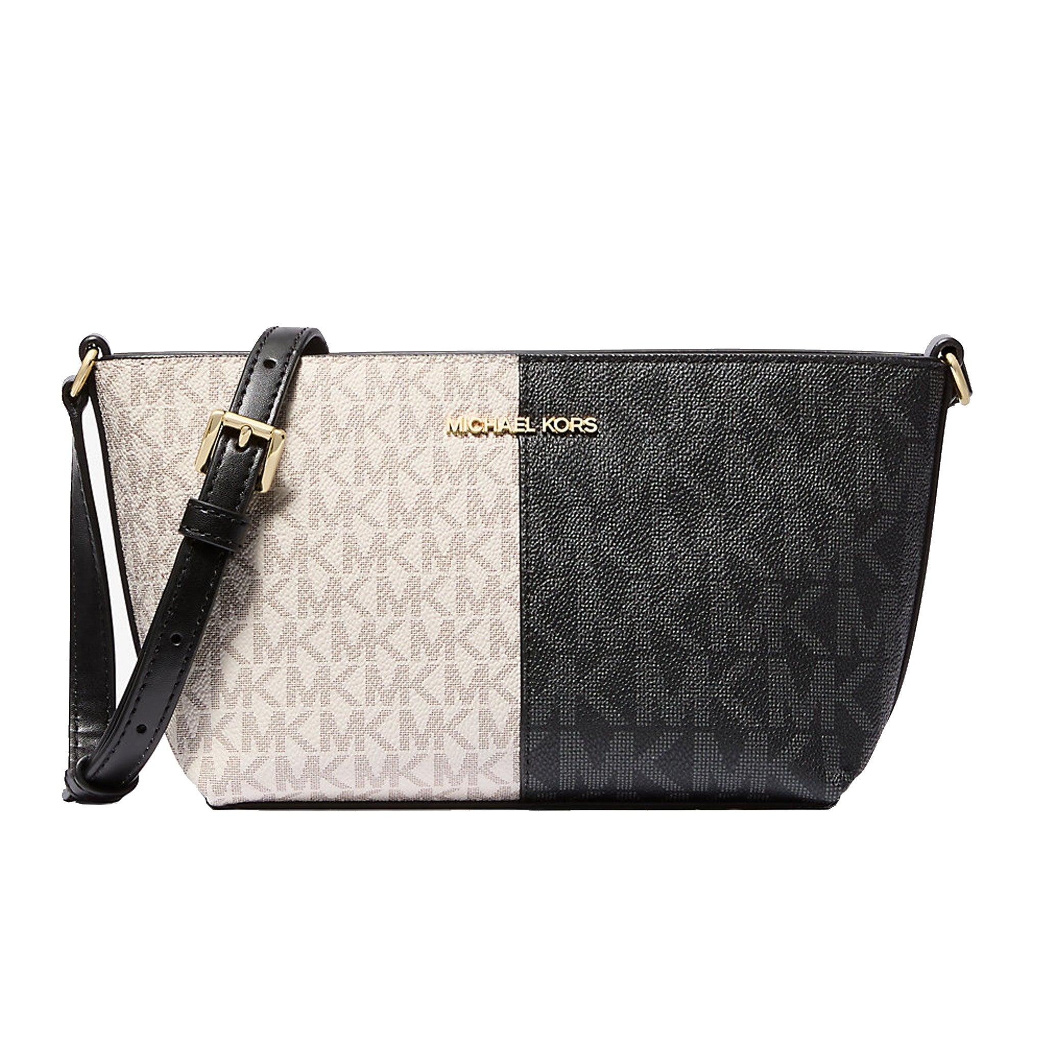 Michael Kors Jet Set Small Two-Tone Logo Crossbody Bag