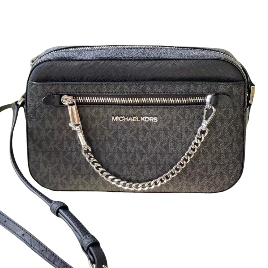 Michael Kors Chain Crossbody Bag - Black PVC