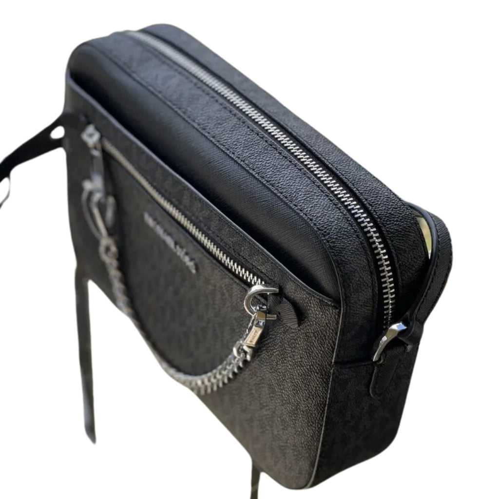 Michael Kors Chain Crossbody Bag - Black PVC
