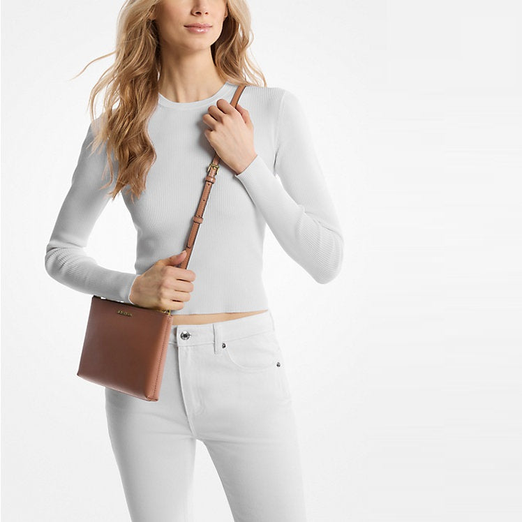 Michael Kors Charlotte Large Leather Crossbody Bag
