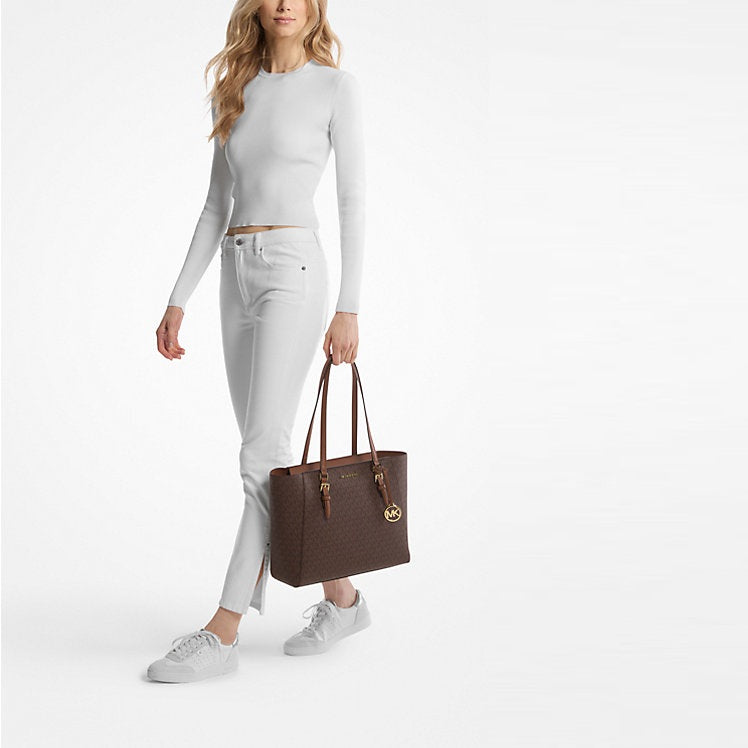 Michael Kors Charlotte Large Leather Tote Bag