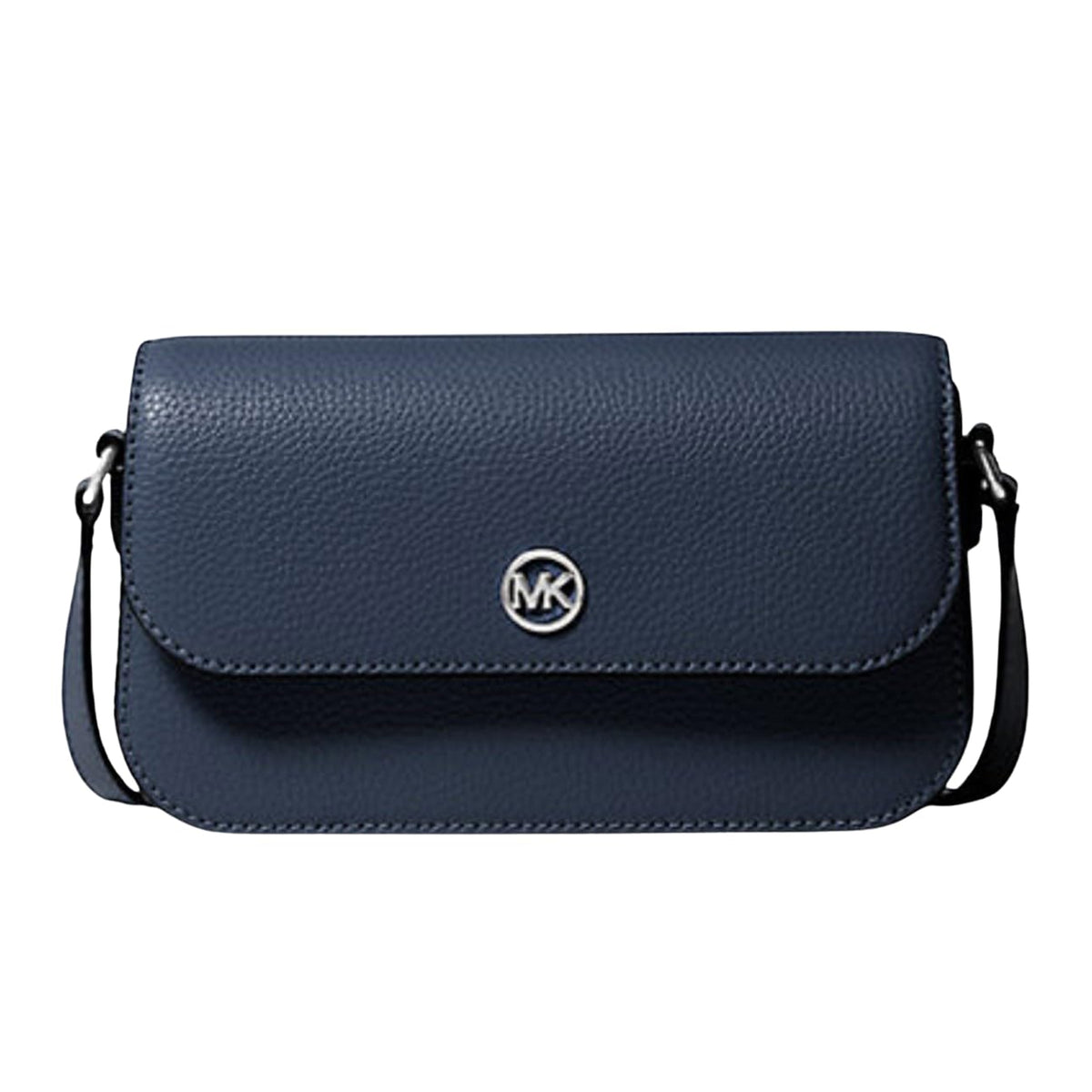 Michael Kors Jet Set Travel Small Pebbled Leather Crossbody Bag Navy – Dazigno