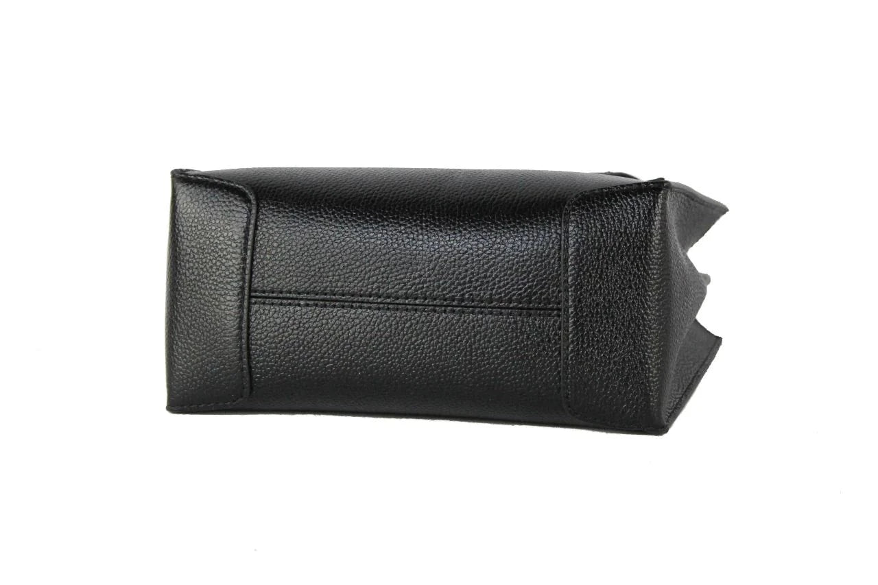 Michael Kors Mercer Medium Black Pebble Leather Convertible Messenger Crossbody Handbag