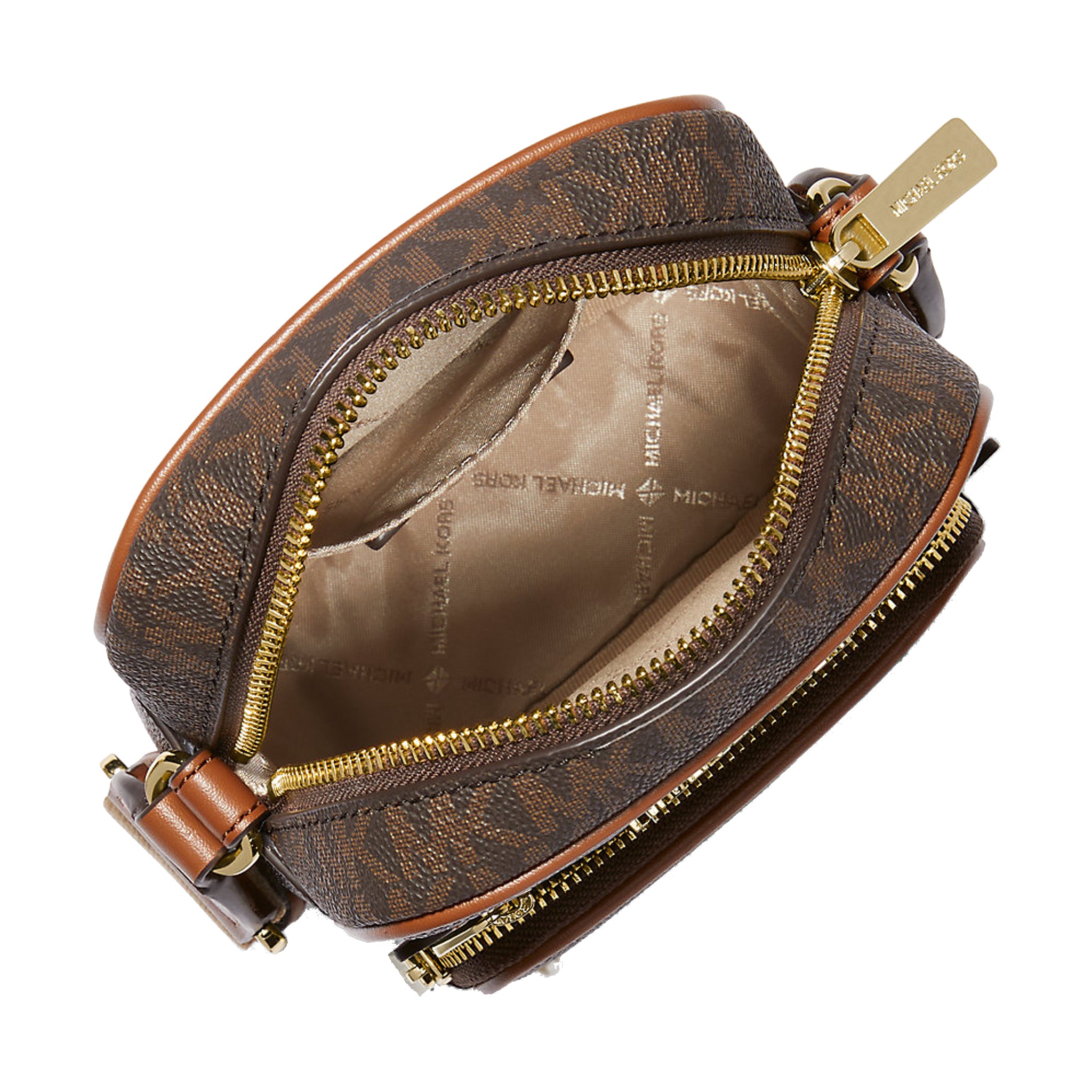 Michael Kors Jet Set Medium Signature Logo Pocket Crossbody Bag