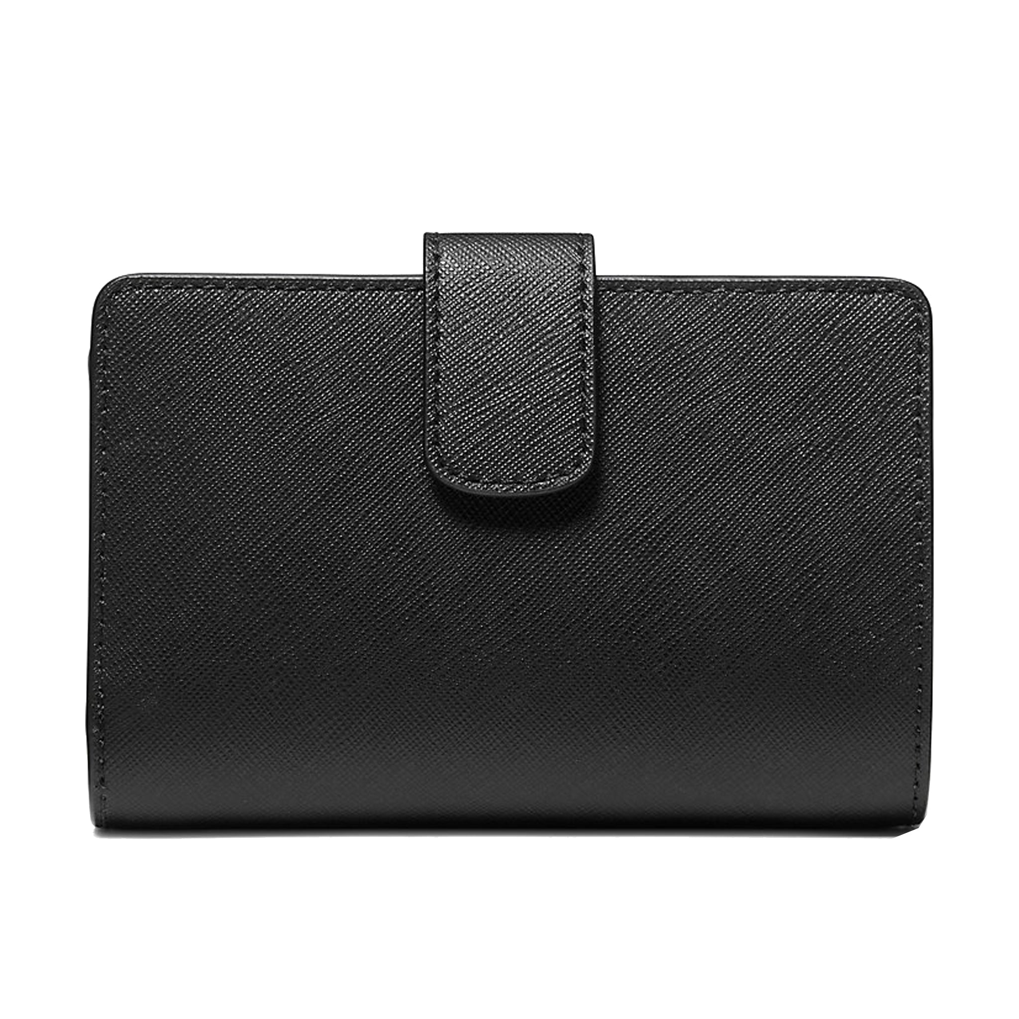 新作 MICHAEL KORS 折り財布 クロコ ブラック 折り財布 MichaelKorsMediumCrossgrainLea