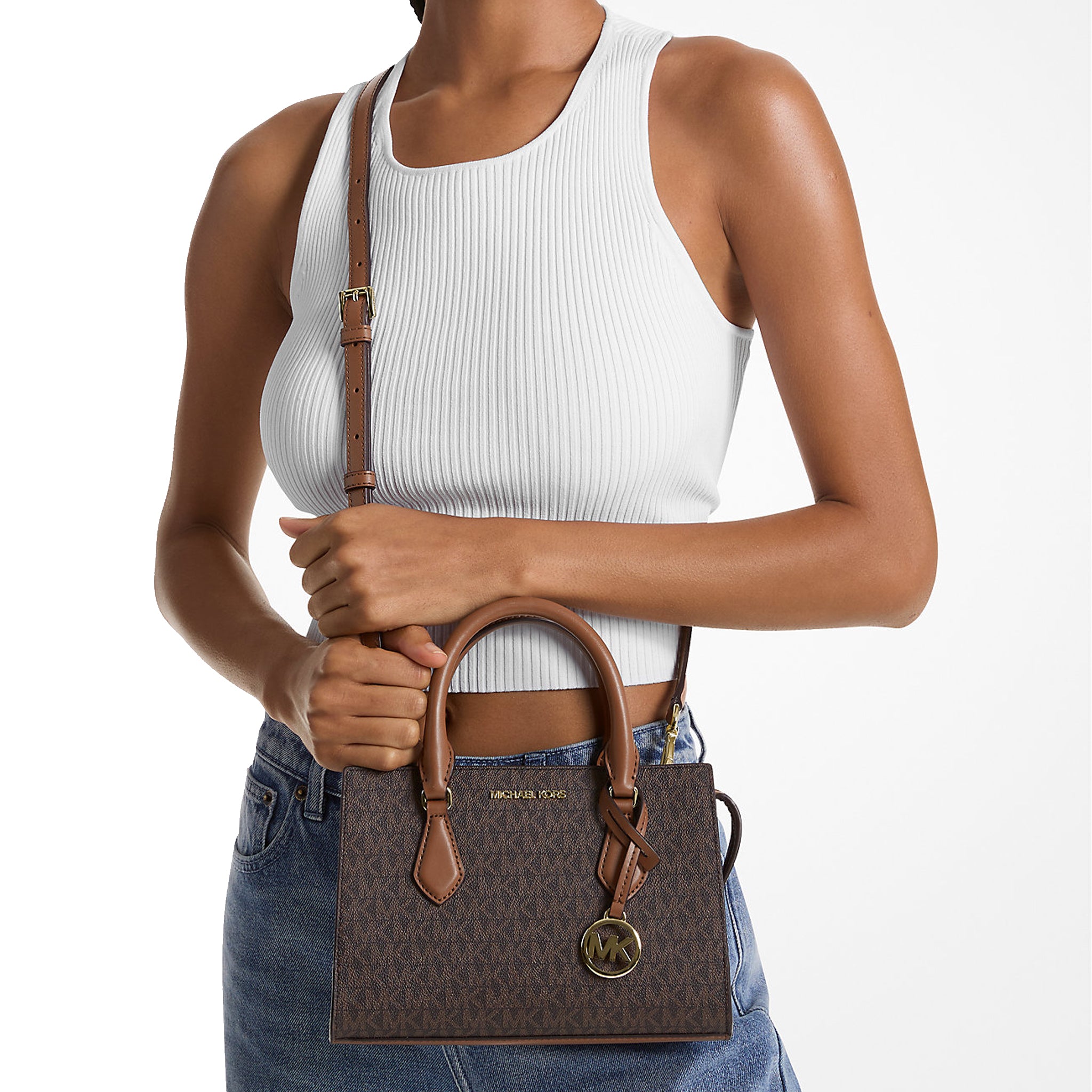 MICHAEL KORS SHEILA新品・未使用 Michael Kors Sheila Small Signature Logo Satchel – Dazigno