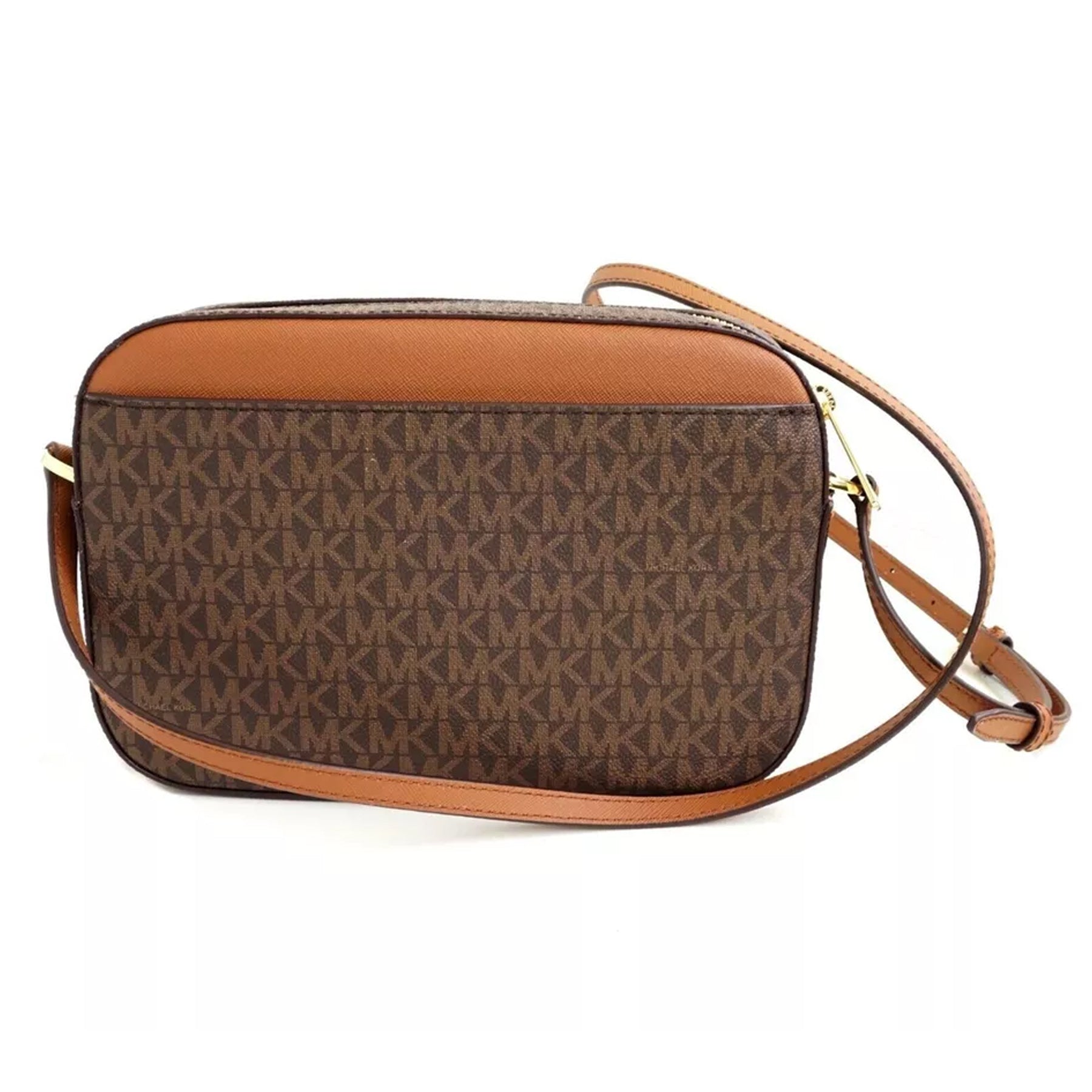 Michael Kors Jet Set Chain Crossbody Bag Brown PVC | Dazigno