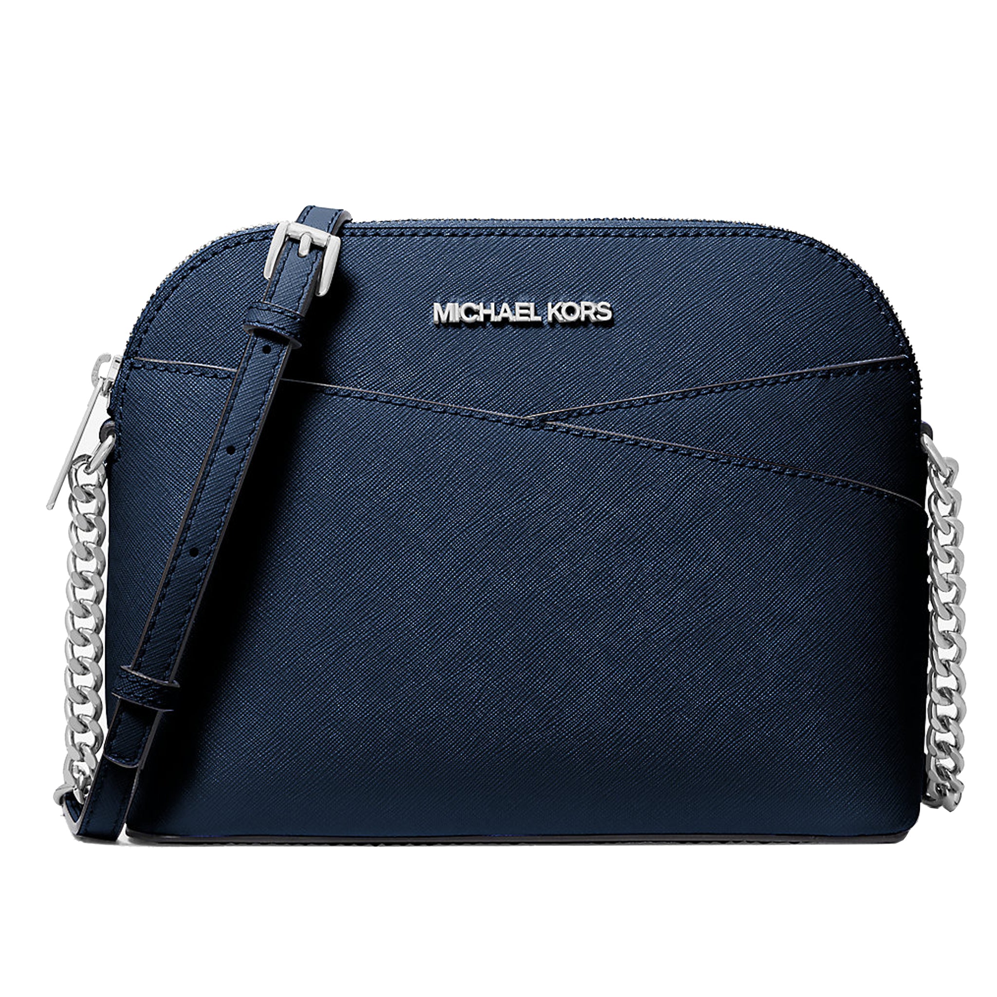 Michael Kors Jet Set Travel Medium Saffiano Leather Dome Crossbody Bag Dazigno