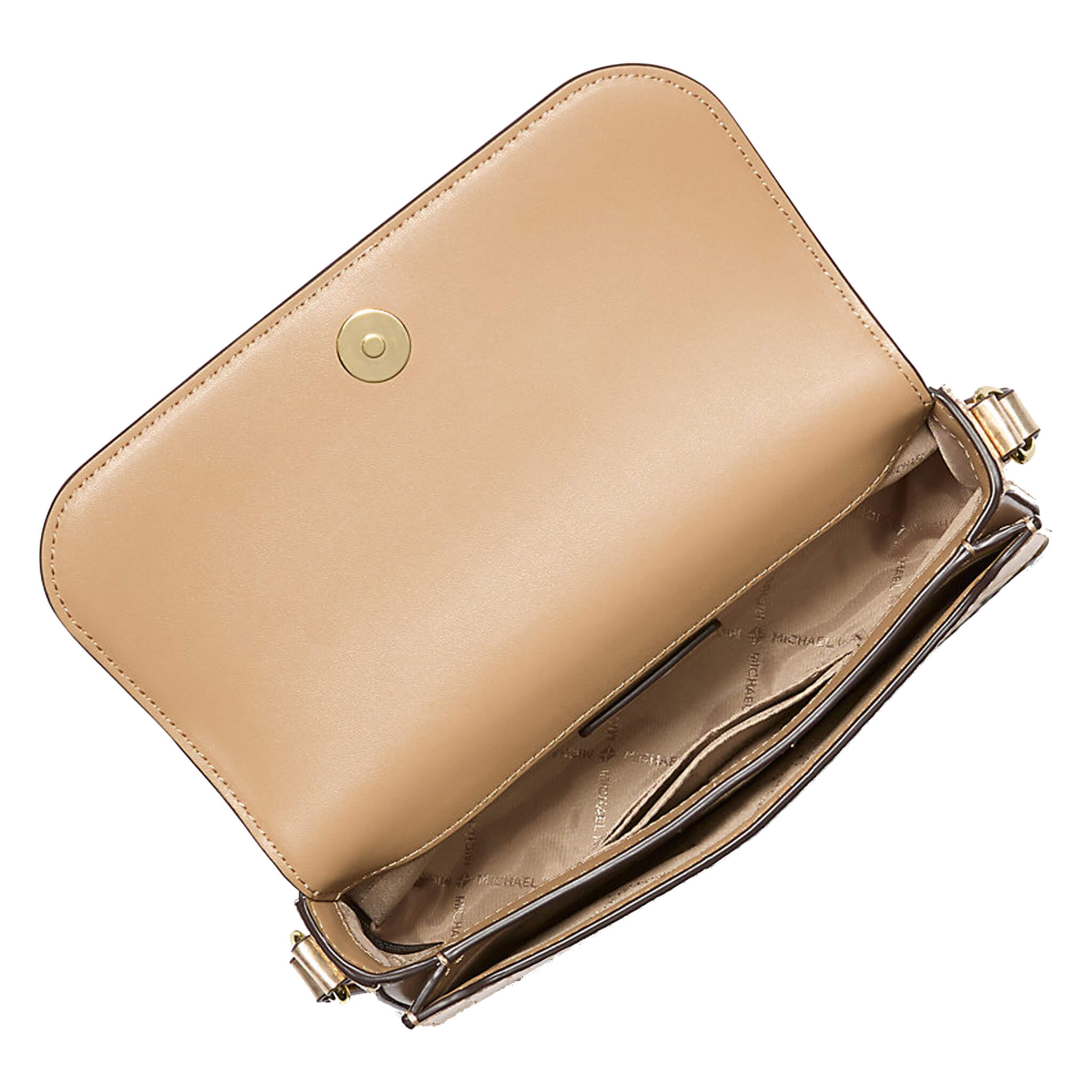 Michael Kors Jet Set Travel Small Metallic Leather Crossbody Bag
