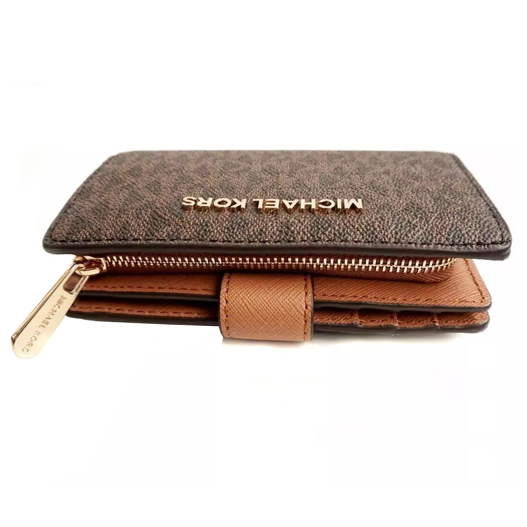 Michael Kors Medium Signature Logo Bi Fold Wallet – Dazigno