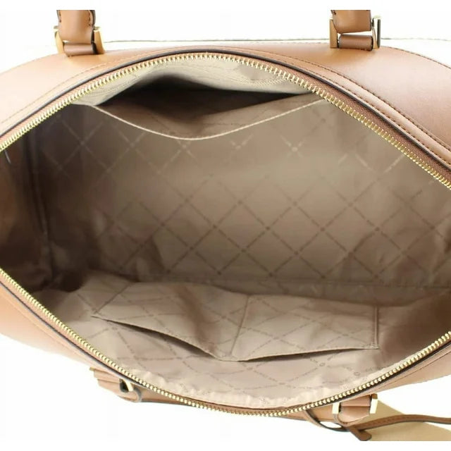 Michael Kors Womens Extra Large Top Zip Duffle Bag (Vanilla) MK Signature