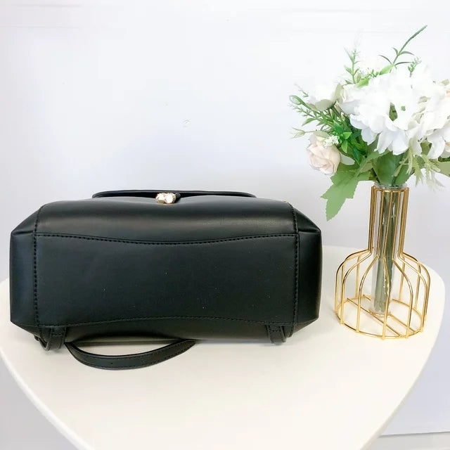 Michael Kors Phoebe Medium Backpack Drawstring School Bag Black Leather