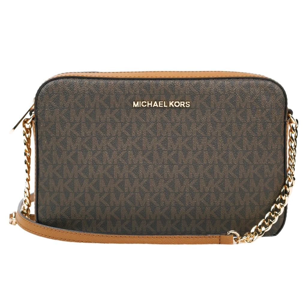 Michael Kors Jet Set Signature Crossbody PVC Leather Bag – Dazigno