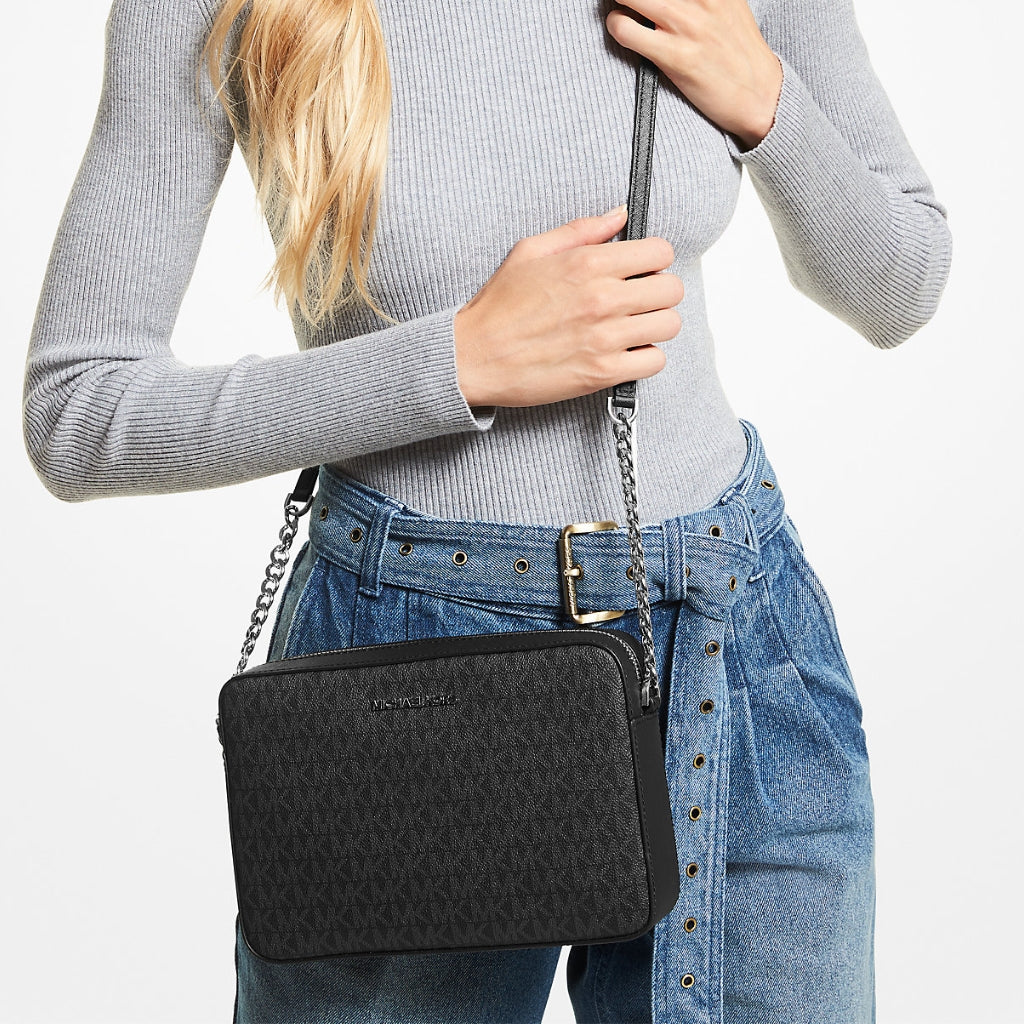 b3sht　　AQ-1402 Michael Kors Jet Set Signature Crossbody PVC Leather Bag