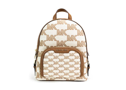 Michael Kors Jaycee Medium Luggage Signature Canvas Zip Pocket Backpack Bag